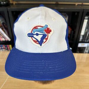 VTG Toronto Blue Jays Irwin Toys Snapback SMALL Baseball Hat Patch Logo 1980/90